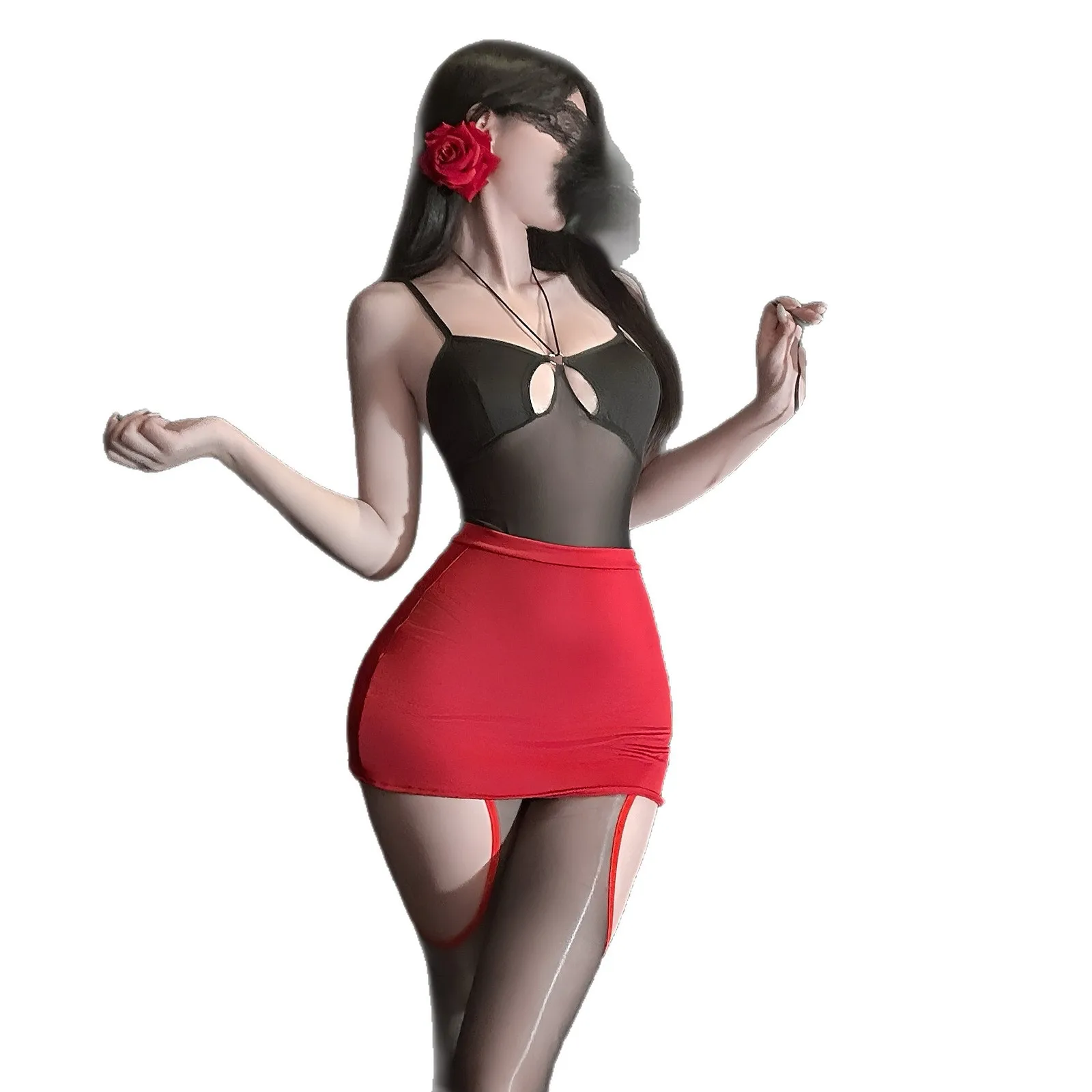 

Sexy Lingerie Secretary Role Play Bodysuit Lace Teddy Babydoll Erotic Costume Women Sexy Hot Lingerie Set Garter Belt Stockings