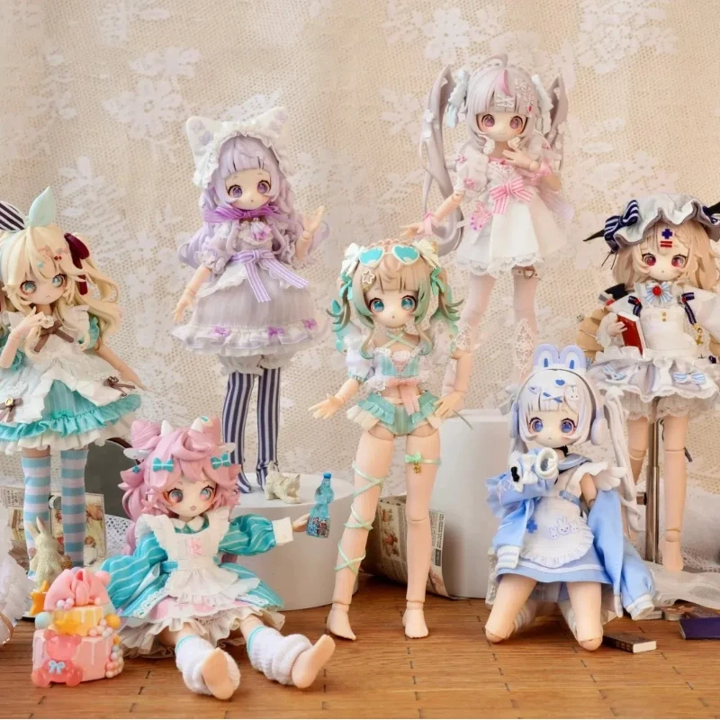 

Натуральная сугитара для девочек 1/8 серии BJD, экшн-фигурка, глухая коробка, мультяшная милая красивая индивидуальная кукла, аниме-орнамент, загадочный подарок