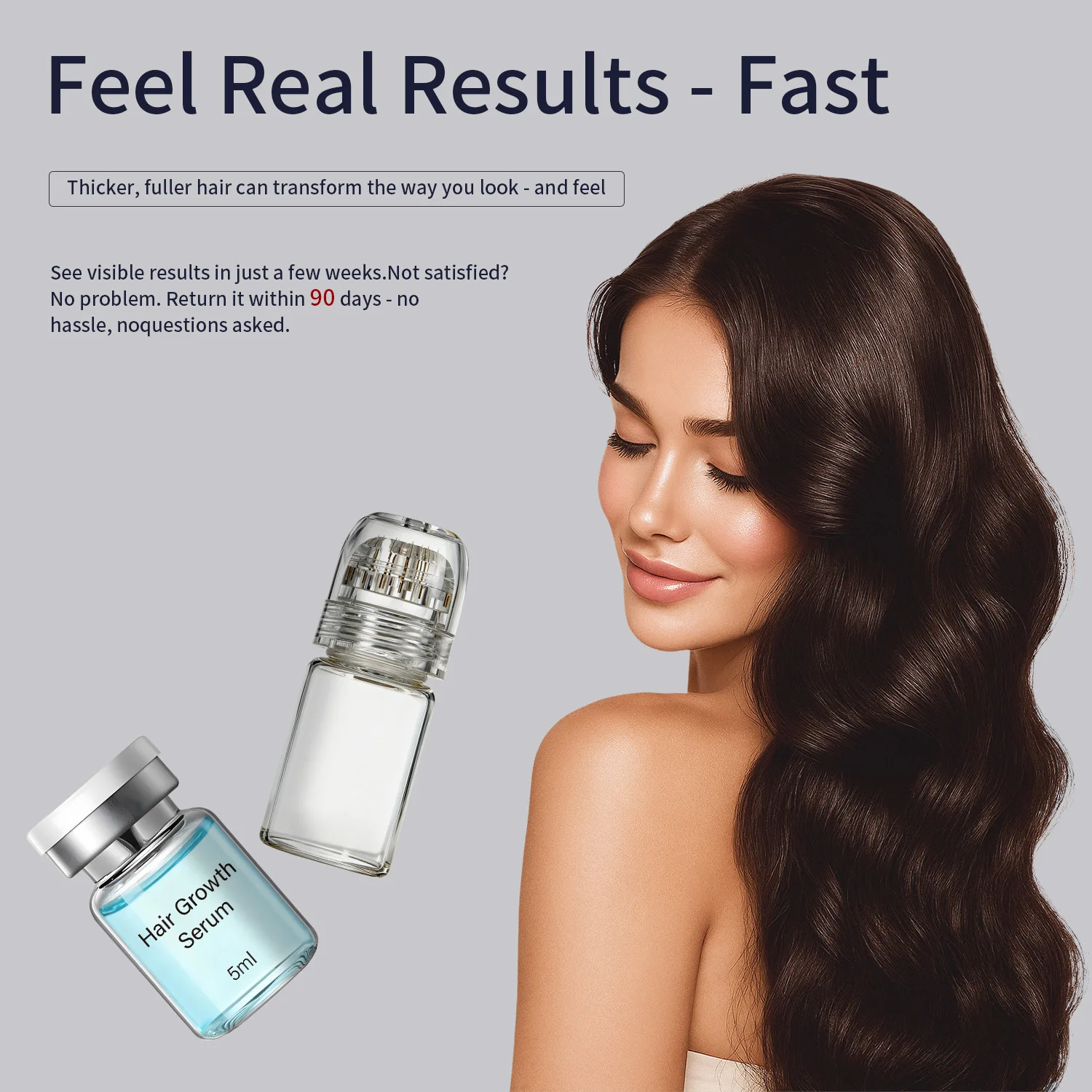 Microneedle Rosemary Hair Regrowth Serum Kit Hair Strengthening Serum Nourishing Hair Maintenance Head Use Scalp Care Kit