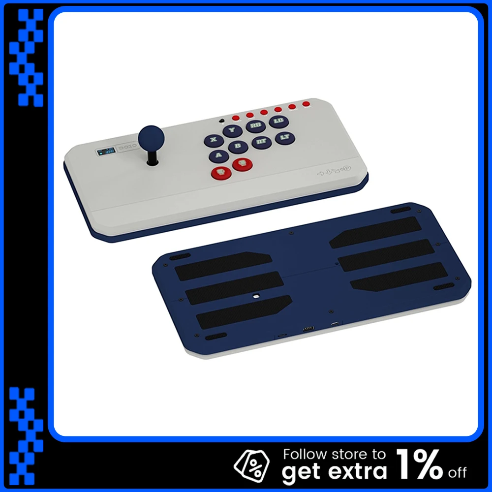 

DOIO KBGM-H08D Механическая клавиатура VLX из алюминиевого сплава Рокер Аркадная боевая геймерская клавиатура HITBOX для PS5 Switch PC Steam NS2