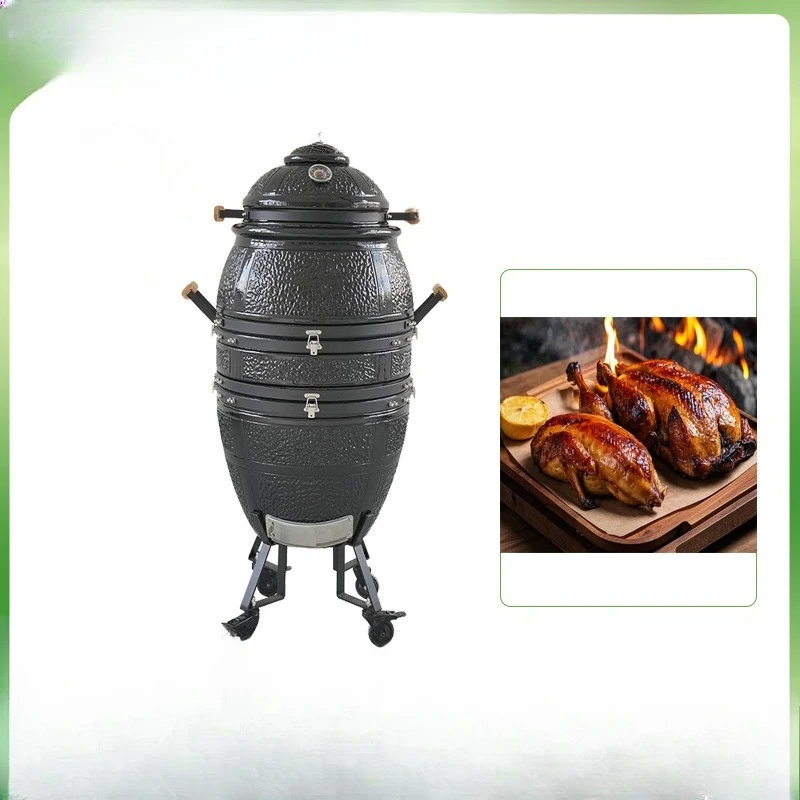

Hanging grill BBQ Household Chicken Indoor smokeless charcoal Outdoor stainless steel bacon bucket