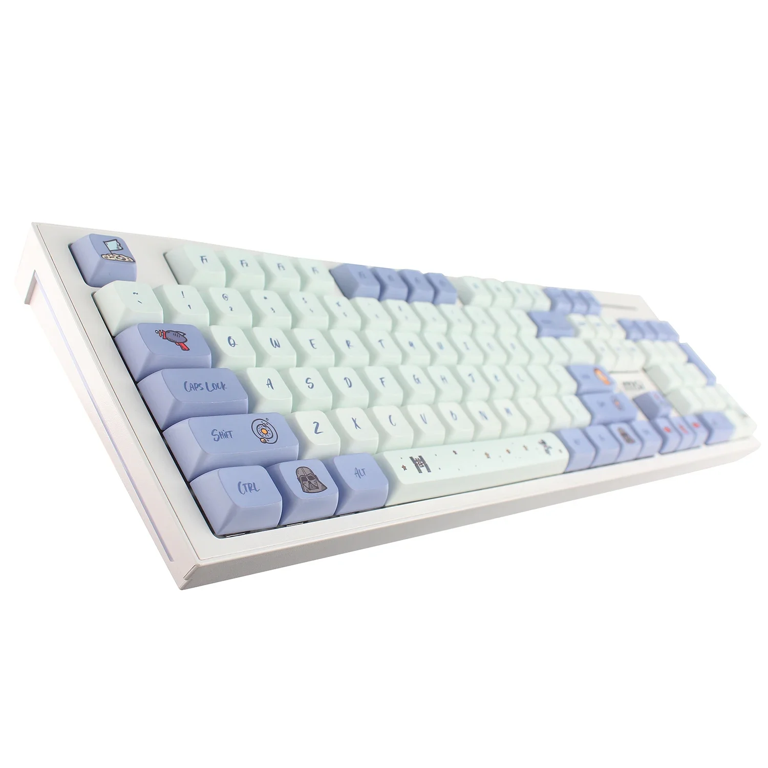 104 + 24 teclas de sublimação de cinco lados PBT XDA Rick e Morty Rick e Morty