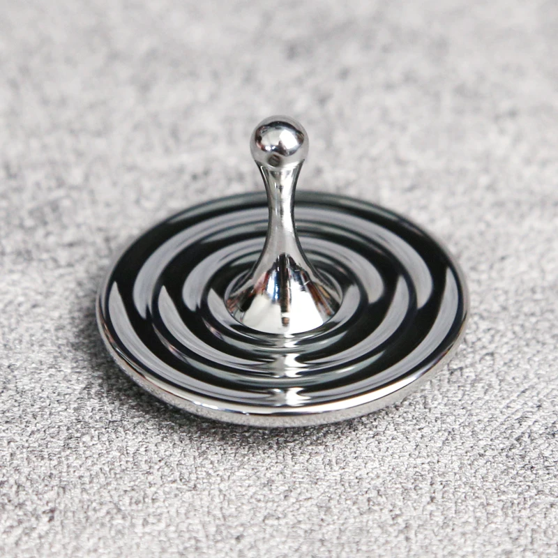 قطرة الماء شكل معدن الدوران الفضة اليد الغزل العلوي أطراف الأصابع الصغيرة إعصار الجيروسكوب ضد الإجهاد ألعاب متململة الكبار الهدايا #5