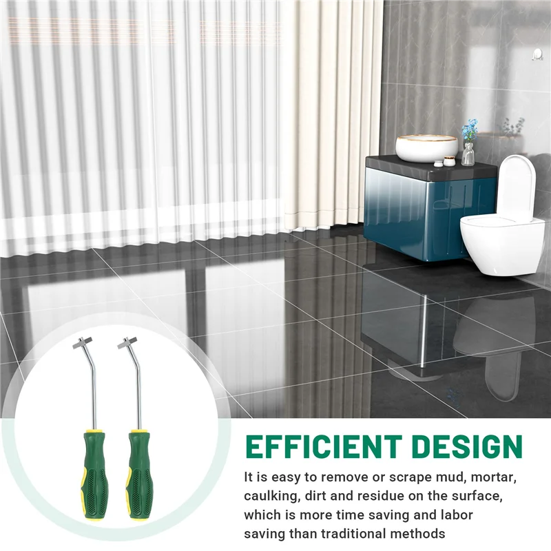 A44F-2Set أداة إزالة الجص مزيل السد أداة إزالة الصواميل الجص تنظيف أداة للمنزل مكتب بلاط المفاصل وتنظيف الأرضيات