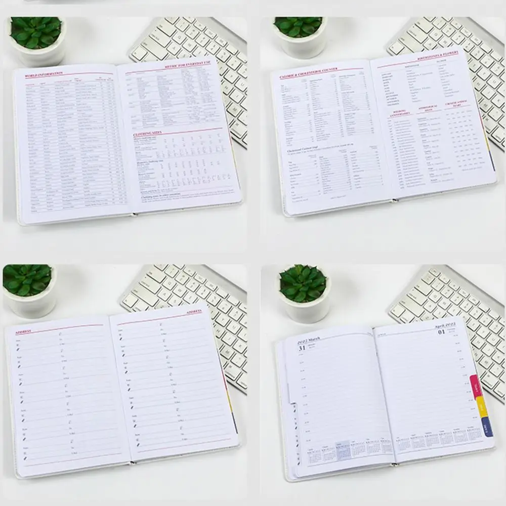 

Yearly Schedule 2025 Notebook A5 Schedule Journal Office Work Planner Soft Leather Cover To Do List Efficiency Plan Notebook