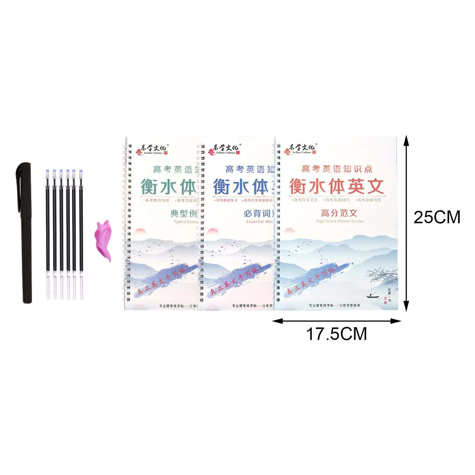 3 Pieces Practice Calligraphy Copybook Educational Grooved Handwriting Book