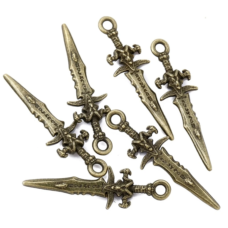 Pack of 30 Mini Swords Pendants Alloy Texture Jewelry Component Jewelry Findings Suitable for Handmade Jewelry and Crafts