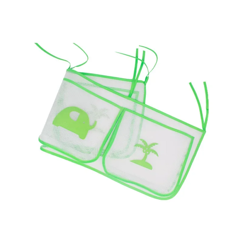 Sac de rangement suspendu pour lit de dessin animé, organisateur de berceau en coton pour bébé, sac de poche pour jouets et couches, ensemble de literie pour berceau, fournitures pour bébé, sacs en filet