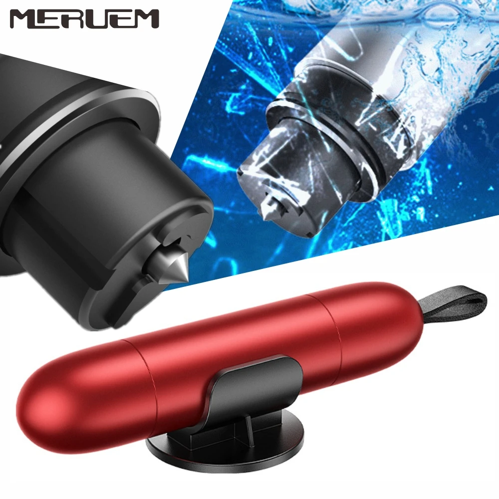 Novo martelo de segurança de assento portátil, disjuntor de janela de carro, ferramenta de lâmina de escape, resgate, cortador de cinto de segurança