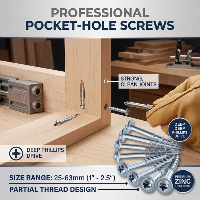 Woodworking oblique hole screw, cross screw, slotted half tooth self tapping screw, coarse tooth oblique hole machine special