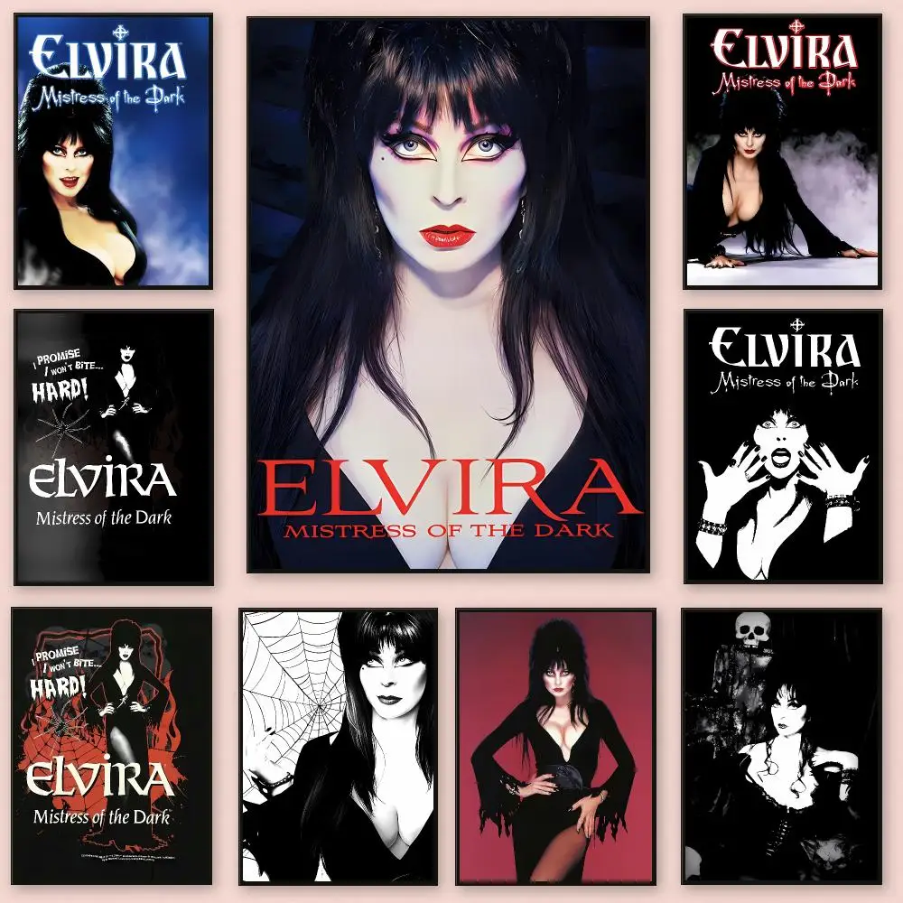 Gothic Playful Film E-Elvira Mistress Of The Dark Poster Series HD Wall Living Room Home Decor Gift