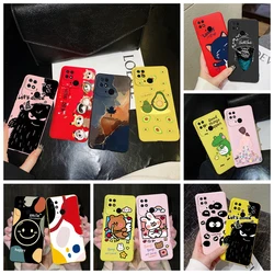 Case For Redmi 10 10C 10A Case Cute Cat Cartoon Back Cover Soft Silicone Matte Protective Funda For Xiaomi Redmi 10C Redmi10 Bag