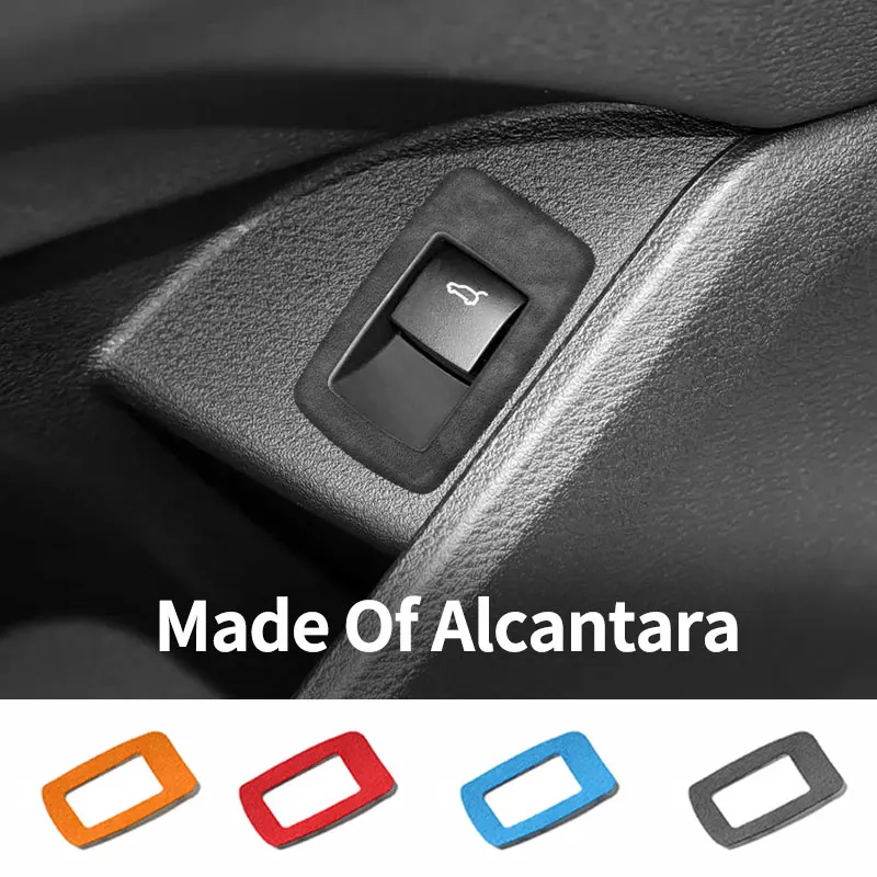 

For BMW X1 F48 (2016-2022) Car Trunk Button Decorative Trim Frame Sticker Interior Custom Tuning Accessories Made of Alcantara