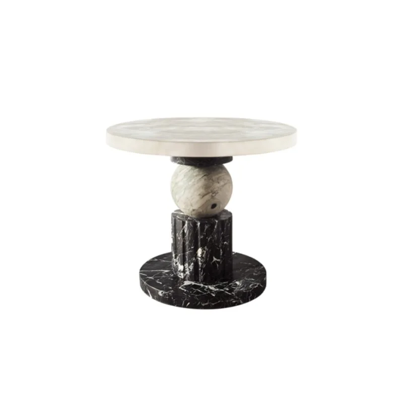 Italian marble coffee table high-end light luxury customized home living room hotel tea room natural marble side table