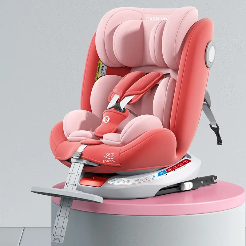 Asiento de seguridad infantil para bebé recién nacido, asiento giratorio bidireccional, cojín de esponja, cómodo y ajustable