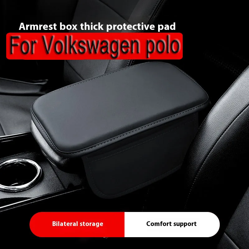 Car Interior Accessories Armrest Box Height Increase Pad Storage Bag Center Console Protect Cover for Volkswagen Polo