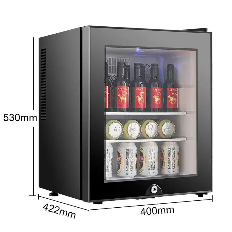 30L Air Cooling Glass Door Portable Refrigerator 30L Mini Bar Fridge for Home Car Dual Use