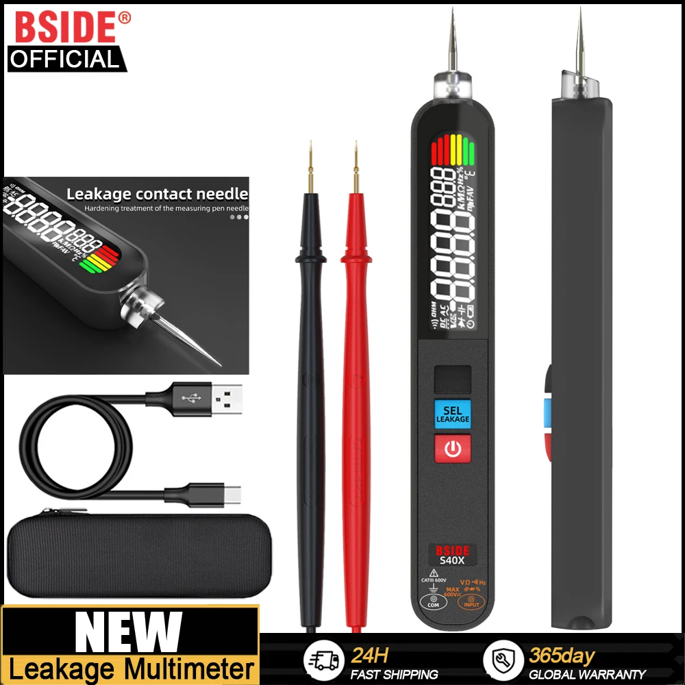 BSIDE S40X New Digital Multimeter Leakage Voltage Tester Detector DC AC Multitester Electric Meter