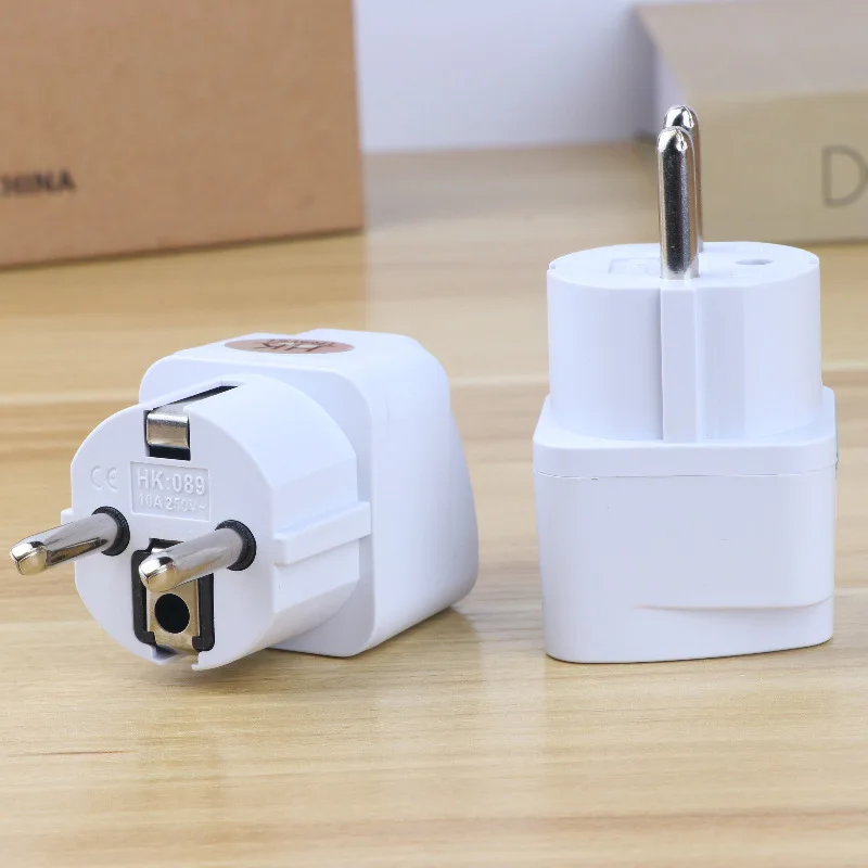 

EU German Conversion Plug Adapter European Germany Australia Chinese Power Socket White Travel Conversion Plug Drop Shipping