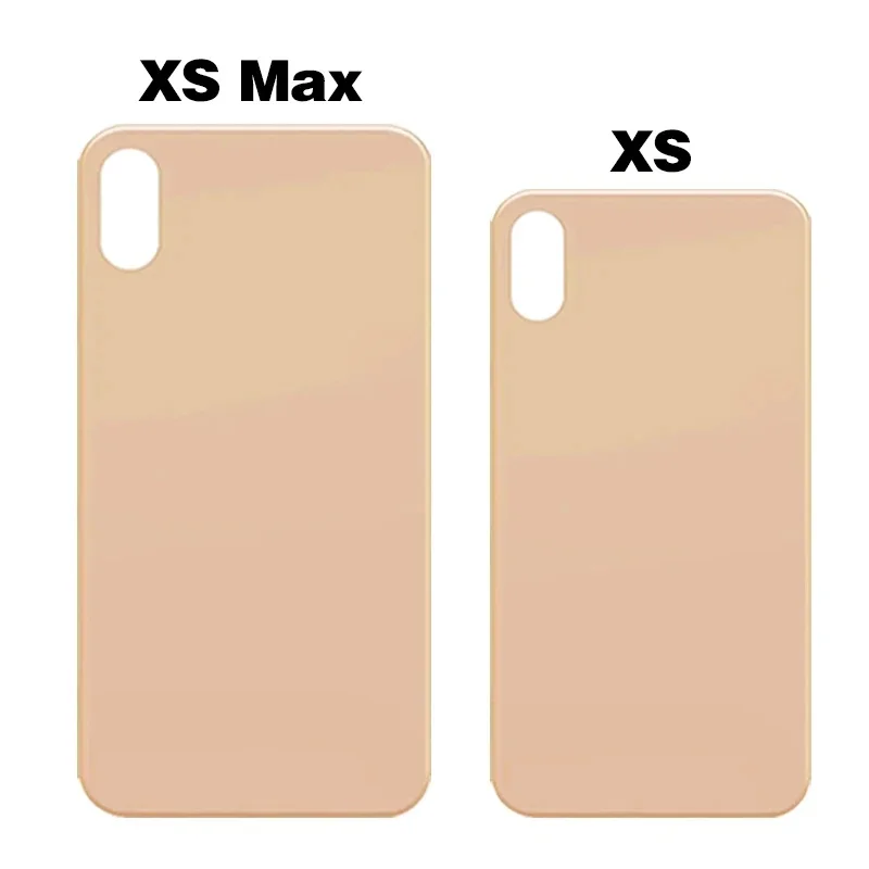 Задняя стеклянная крышка/панель/корпус/шасси для iPhone X/XR/XS MAX с большим отверстием для камеры, замена