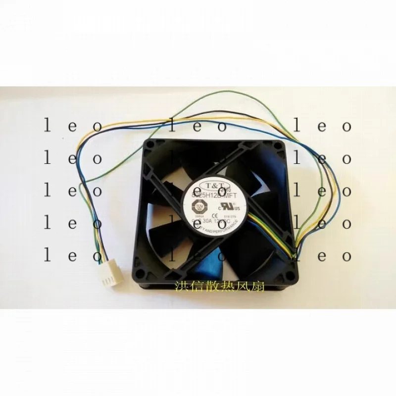 BB  for T&T 8025H12B-MFT 8025  DC12V 0.30A 80*80*25MM 4-Wire Dual Ball Cooling Fan