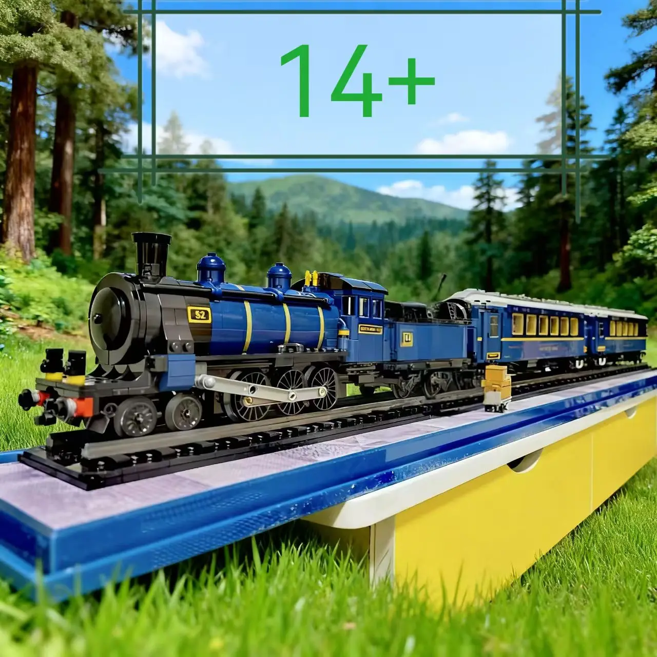 2024 New Express Train Classic 140th Anniversary Luxus-Zug-Lokomotive-Transportbausteinmodell, kompatibel mit 21344