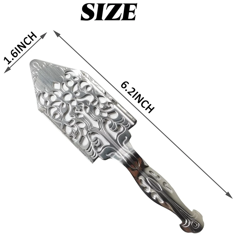 Colheres de absinto 4 pçs colheres de absinto de aço inoxidável vintage cocktail bar copo de vidro filtro para beber oco colher de absinto