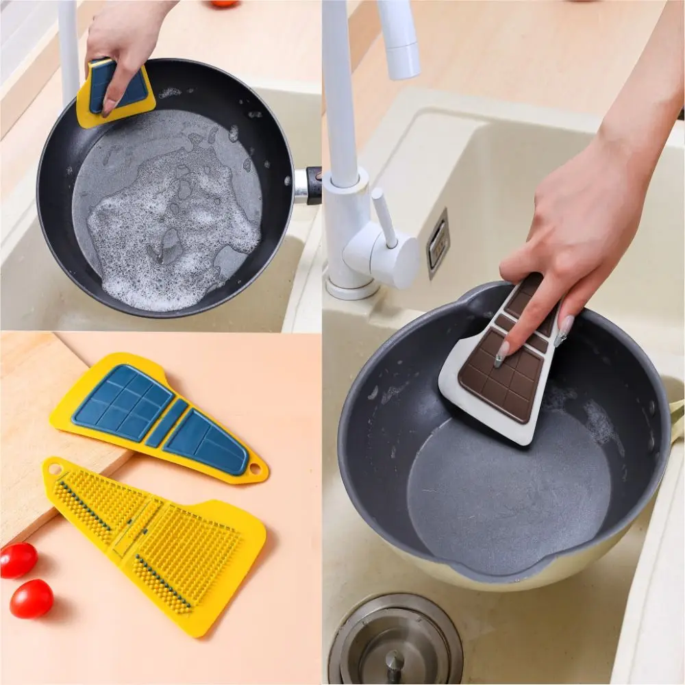 Creative Multifunctional Cleaning Brush Kitchen Bendable Bowl Brush Glass Cleaning Scraper Stovetop Pot Fruit Cleaning Brush