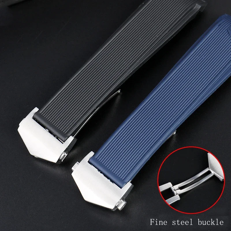 22mm Rubber Silicone Watch Strap Fit for Tag Heuer CARRERA AQUARACER 300 WAY201A WAY211C Black Blue Brown Watch Accessories