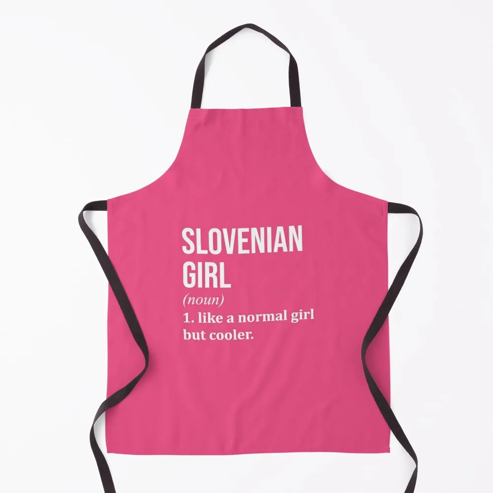 

Slovenian Girl Definition Slovenia for Women Apron kitchen gadgets Woman Kitchen Custom barber men Apron