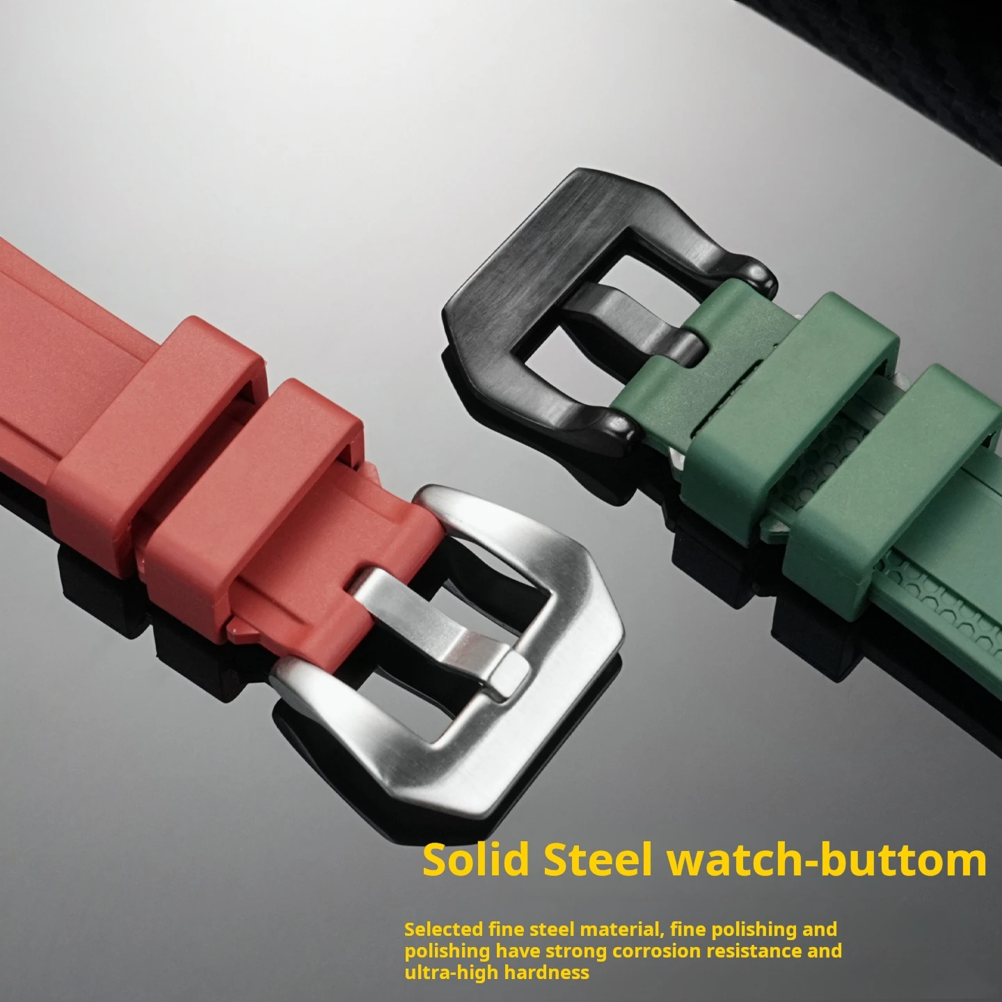 24 مللي متر 26 مللي متر العالمي FKM فلوروروبر حزام (استيك) ساعة ل بانيراي PAM111 PAM441 الديزل بريتلينغ معصمه الرجال شريط مطاطي سوار