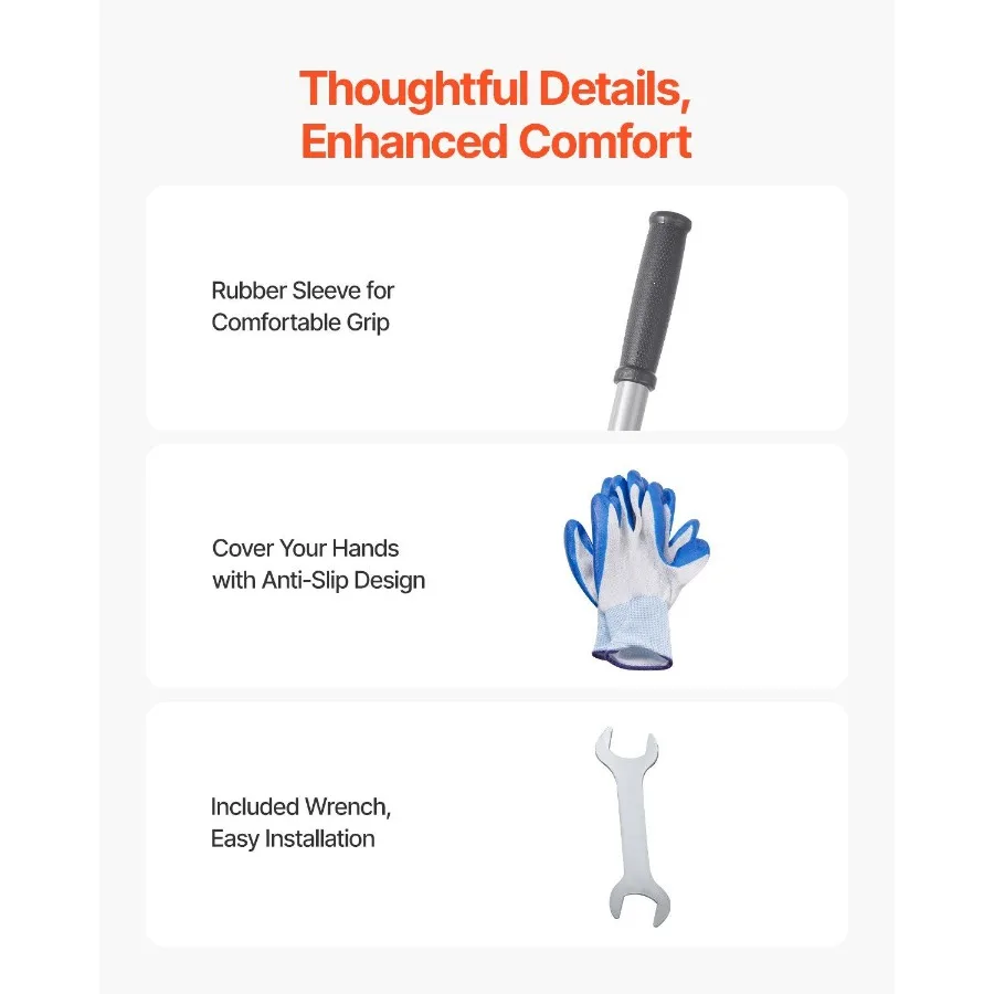 10 x 48 Zoll Rasen-Nivellierrechen, robust, 83,9 Zoll, verstellbarer Griff für den Hofgarten