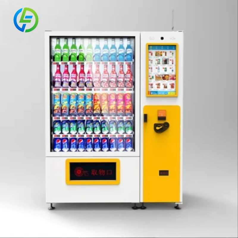 FL Customized Large Display Window Snack and Beverage Vending Machine Adjustable Shelves for Different Size Goods