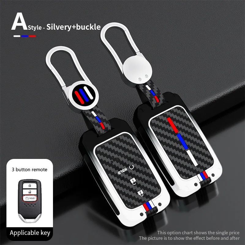 

Zinc Alloy Car Key Case Cover For Honda Vezel City Civic Jazz BRV BR-V HRV Pilot Odyssey MPV Stepwgn Elysion Fit Fob