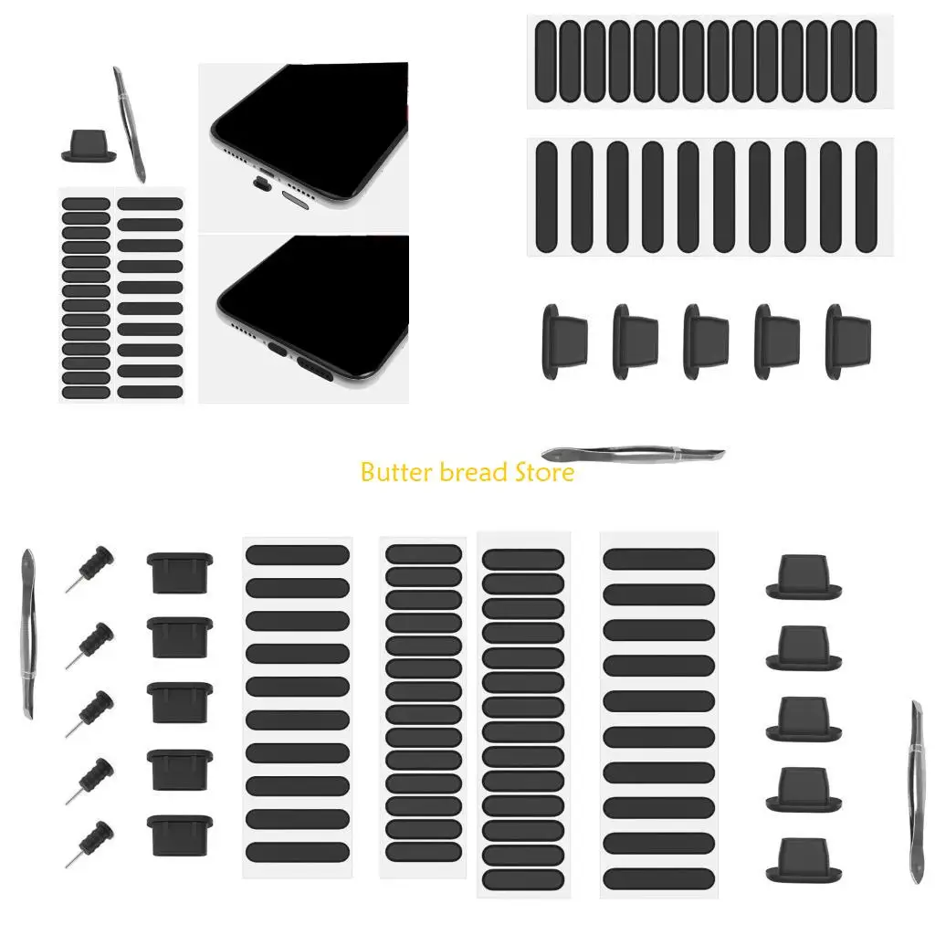 W89C Speaker Dustproof Stickers Included Dust Plug Tweezer for Phone 16 15 14 Speaker Anti Dust Adhesive Cover