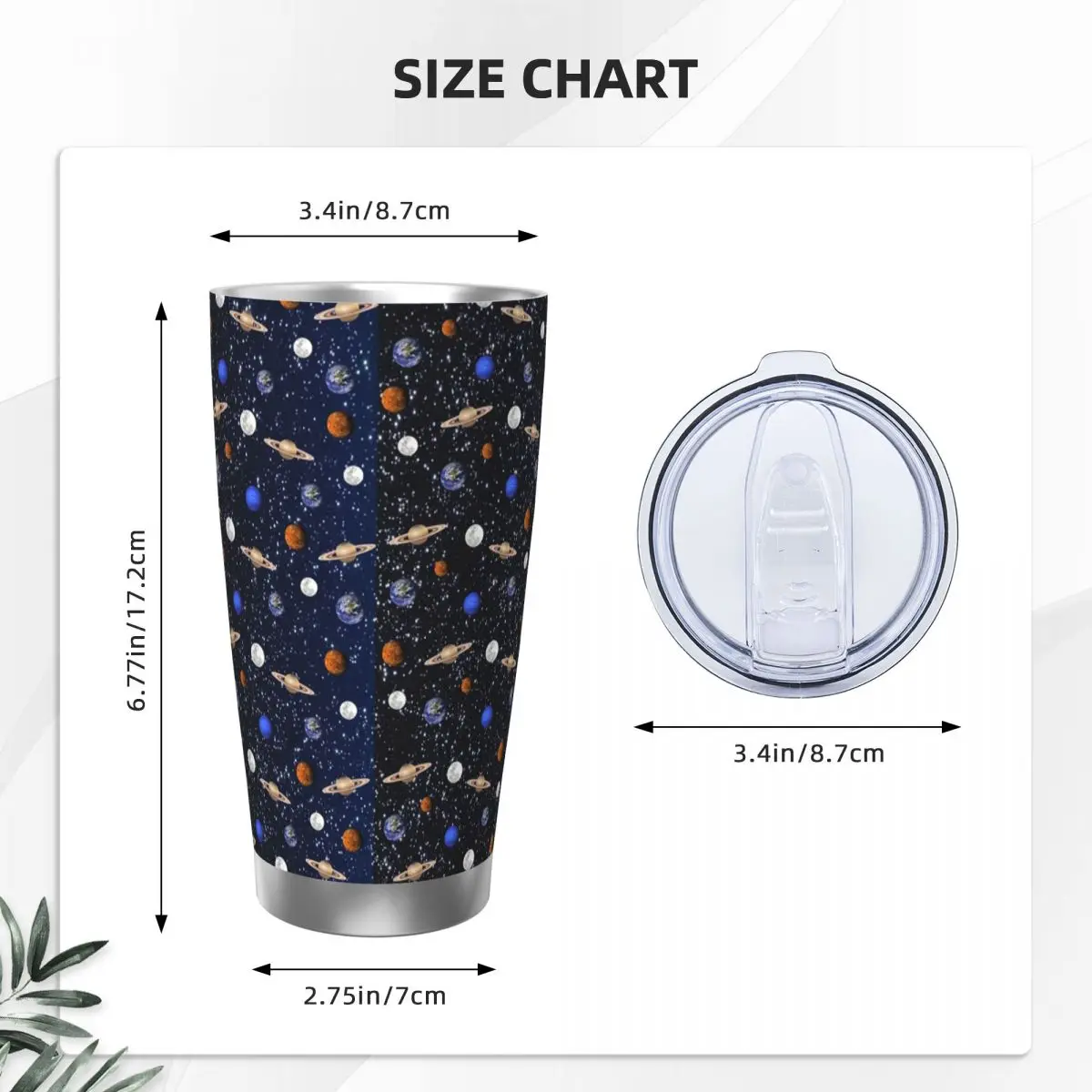 Solar System Space Planets Universe Stainless Steel Tumbler Vacuum Insulated Mugs Thermal Cold Cups Straws With Lid 20oz