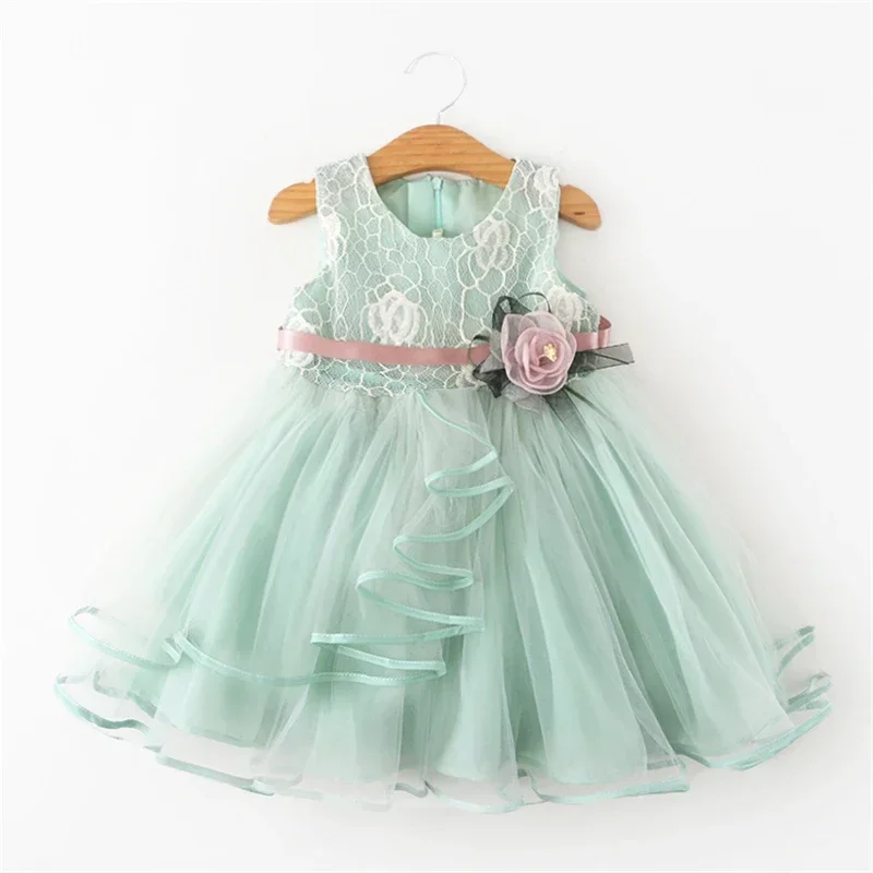 Baby Girl Clothes Rainbow Colorful Summer Pleated Toddler Kids Suspenders Dress Baby Tutu Dresses Children Birthday Princess Dre