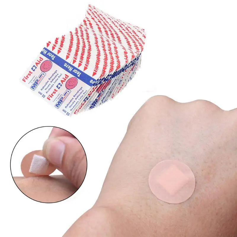 u0de 100pcs kondingive Round out ound plaster First-Aid Dirce Ring ضمادة 22 مم