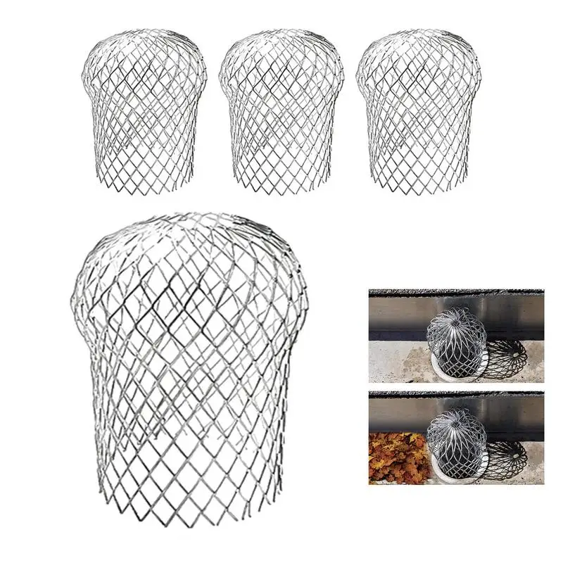 Expand Aluminum Gutter Guard Strainer Filter Expandable Filter Strainer 4pcs Gutter Guards Waterproof & Rustproof Blocks Leaves