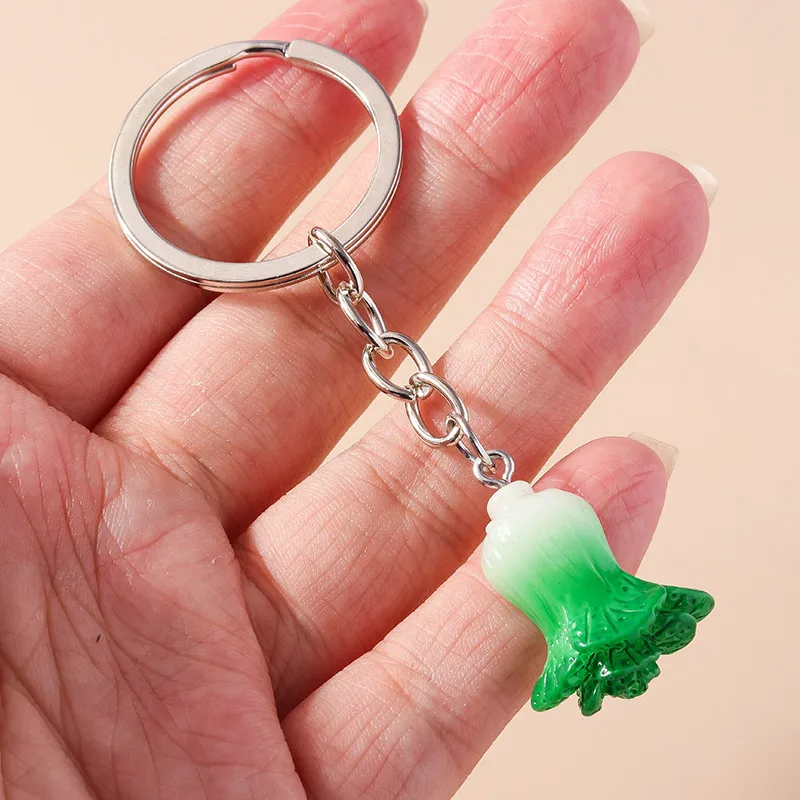 Lovely Simulation Vegetables Fruits Keychains Cartoon Corn Mango Strawberry Orange Keyring Car Key Holder Bag Pendants Jewelry image 4