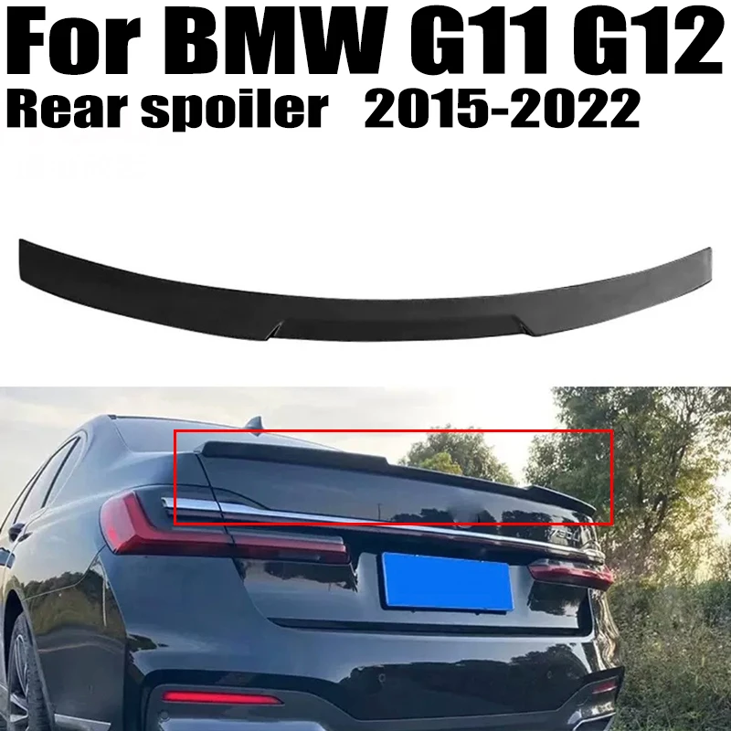 

For BMW 7 Series G11 G12 730i 740i 750i 2015-2022 M4 Style ABS Plastics Rear trunk lid spoiler Airfoil Body kit Accessory