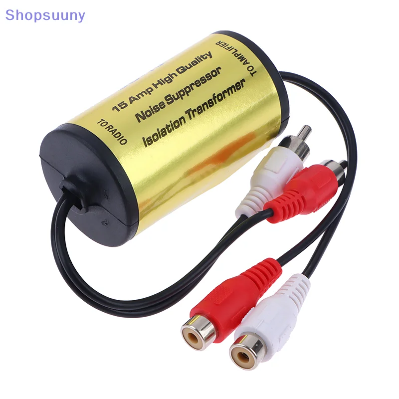 [SU]Audio Noise Filter Suppressor Ground Loop Lsolator For Car And Home Stereo 2× Male, 2× Female[SU]