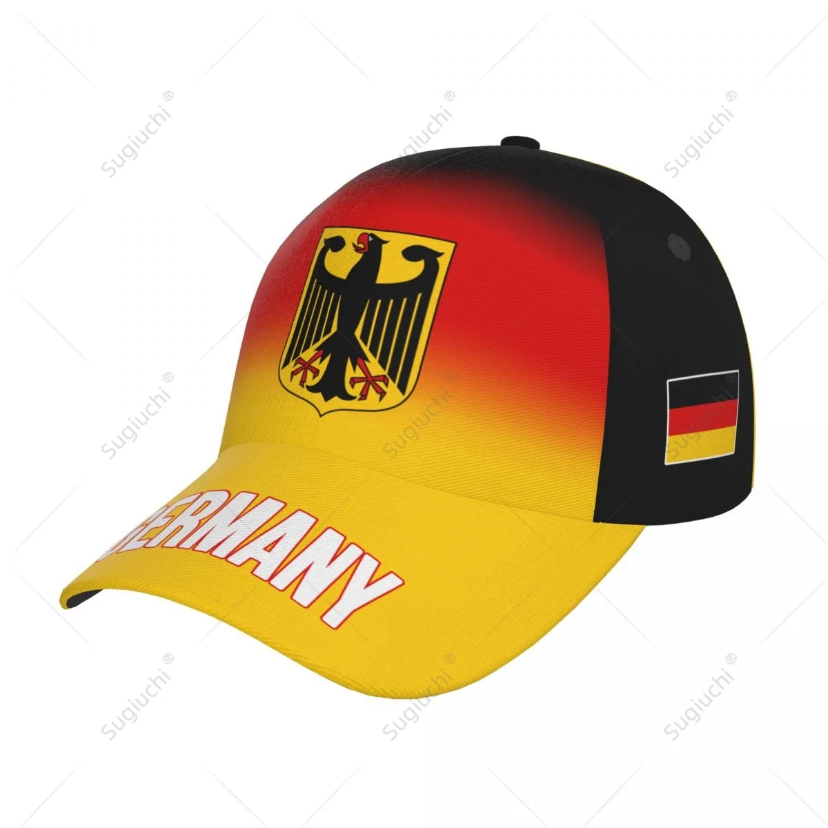

Бейсболка унисекс с флагом Германии, градиентный цвет, 3D-печать, для тенниса, велоспорта, гольфа, бейсбола, для любителей спорта