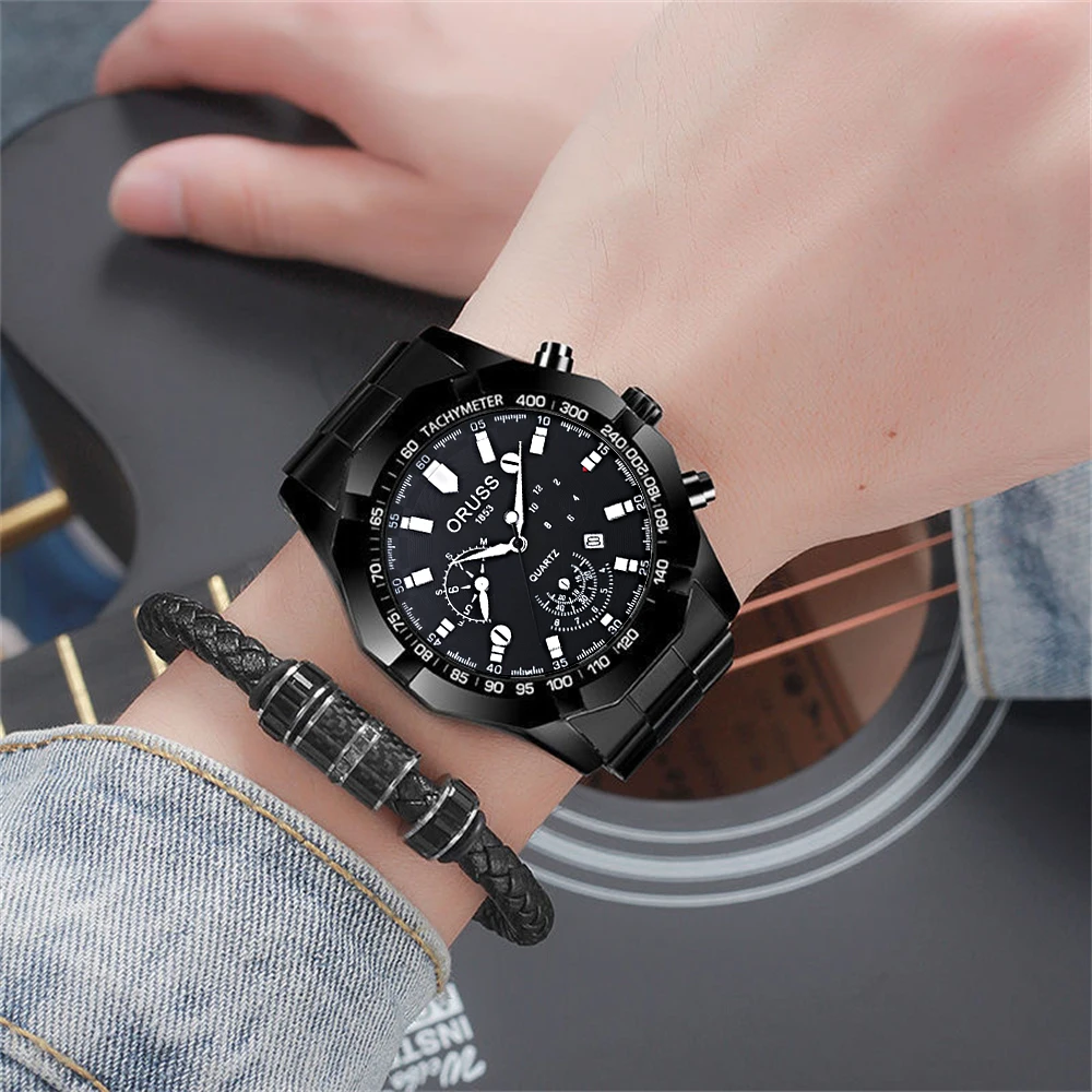 Youth all-in-one fashion men\'s watch trend gentleman handsome large dial high-grade atmosphere business sports leisure student m