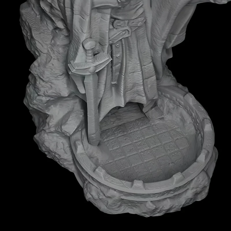 Tour à dés imprimée en 3D et escalier, tour roulante, statue rétro des dieux, cadeau de jeu parfait pour les petits déjeuners D & D