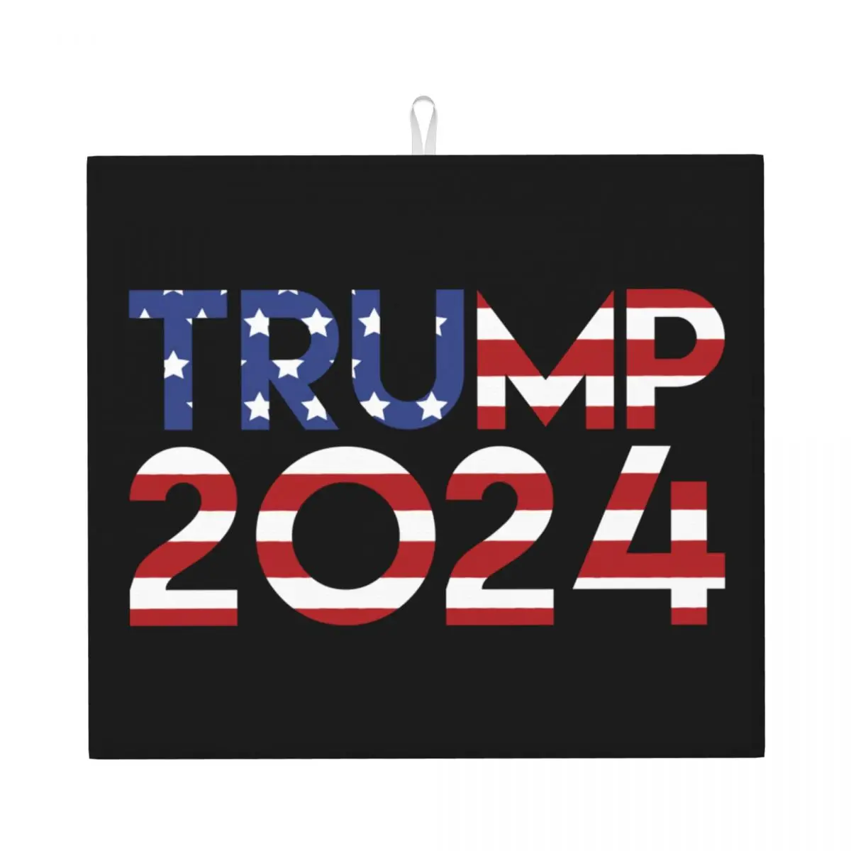 Custom Trump 2024 MAGA Dish Drying Mat for Kitchen Fast Dry Absorbent USA Flag Microfiber Dishes Drainer Pad