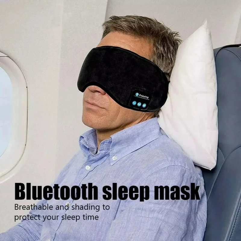 Bluetooth Earphone Sports Sleeping Eye Mask Headband Soft Elastic Comfortable Durable Nap Blackout Eyes Mask Wireless Headphones