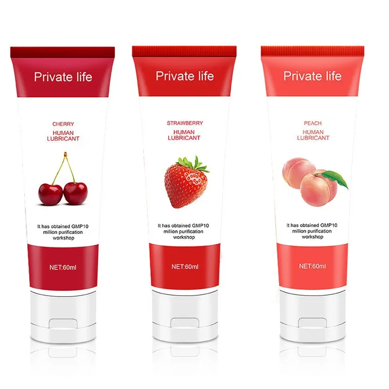 30/60ml hombres/mujeres lubricante sexual melocotón/fresa/banana/uva. Gel de aceite sexual de cereza productos bucales para adultos crema con sabor a fruta