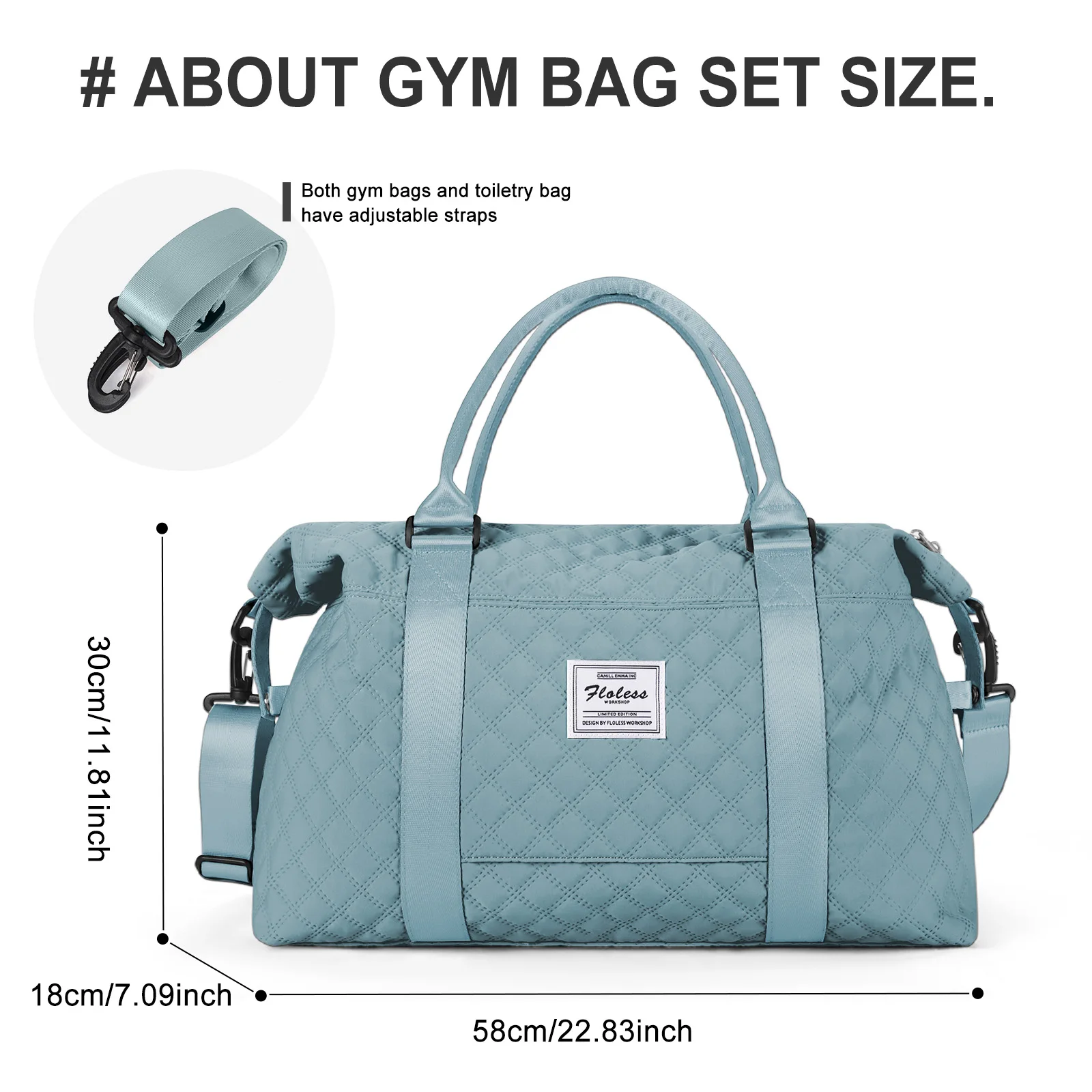 حقائب الأمتعة حقيبة المقصورة حقيبة السفر، حزمة حقائب اللياقة البدنية الرياضية، حقيبة عطلة نهاية الأسبوع على شاطئ البحر قصيرة المدى، فصل جاف مبلل