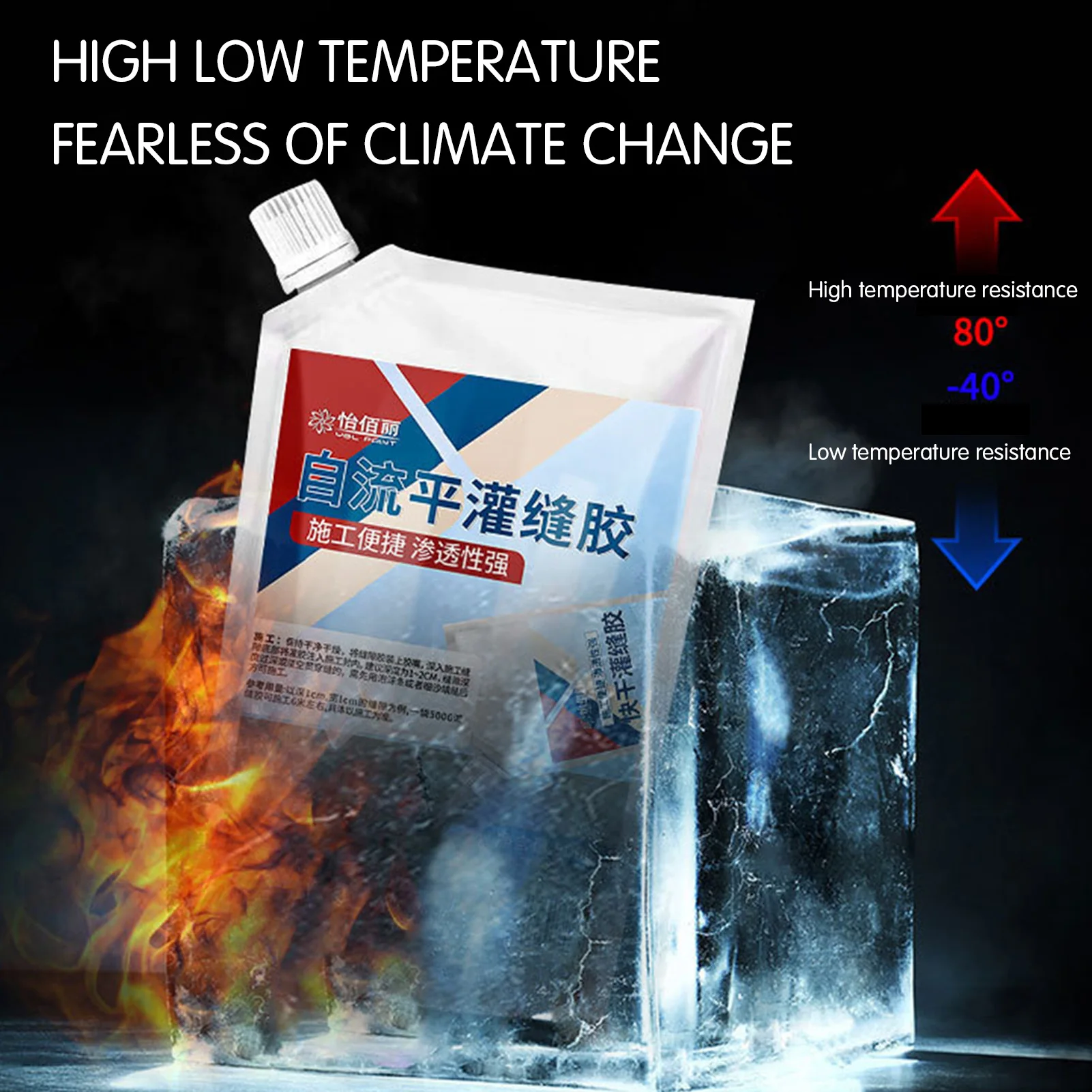 Grouting Glue Concrete Crack Waterproof Repair Sealant No-mess Weatherproof Crack Filler For Roof And Exterior Walls Repairs